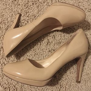 COLE HAAN NIKE AIR: Nude Chelsea 4" Pumps, 7.5 B